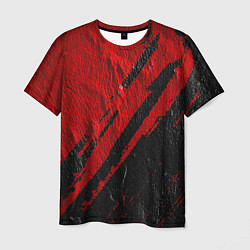 Мужская футболка Красное чёрное 3D