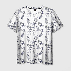 Мужская футболка Скетч сказочные птицы