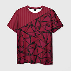 Футболка мужская Красный комбинированный узор, цвет: 3D-принт