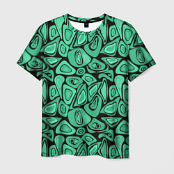 Мужская футболка Зеленый абстрактный узор