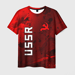 Мужская футболка USSR - Серп и Молот - Краска