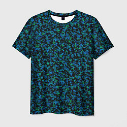 Мужская футболка Абстрактный зелено-синий узор