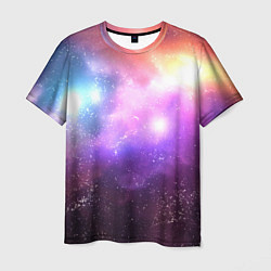 Мужская футболка Космос, сияние и звезды