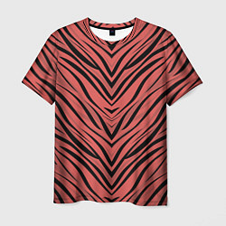 Мужская футболка Полосатый тигровый узор