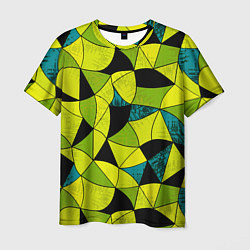 Футболка мужская Гранжевый яркий зеленый, цвет: 3D-принт
