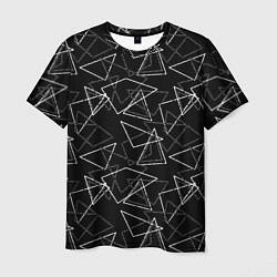 Мужская футболка Черно-белый геометрический