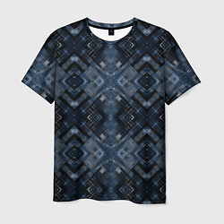 Мужская футболка Темный синий абстрактный узор