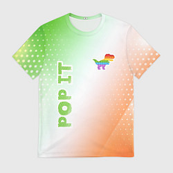 Футболка мужская Поп Ит - Динозавр - Абстракция, цвет: 3D-принт