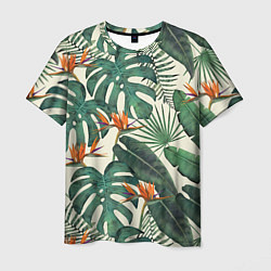 Мужская футболка Тропический паттерн
