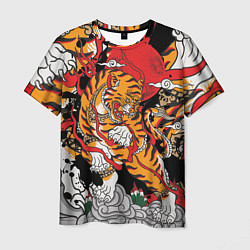 Мужская футболка Самурайский тигр