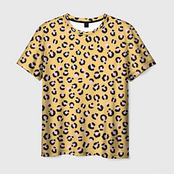 Мужская футболка Желтый леопардовый принт