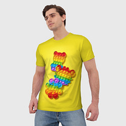Футболка мужская АНТИСТРЕСС ПОП ИТ POP IT, цвет: 3D-принт — фото 2