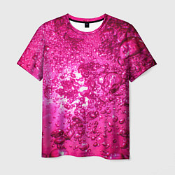 Мужская футболка Розовые Пузырьки