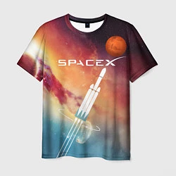 Футболка мужская Space X, цвет: 3D-принт