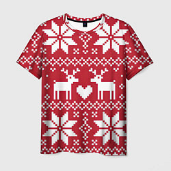 Мужская футболка Рождественские олени