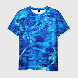 Мужская футболка Голубая Вода Текстура