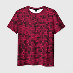Мужская футболка Красно-черный абстрактный узор