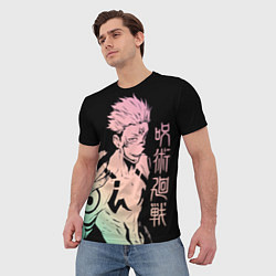 Футболка мужская Сукуна, Магическая битва, цвет: 3D-принт — фото 2