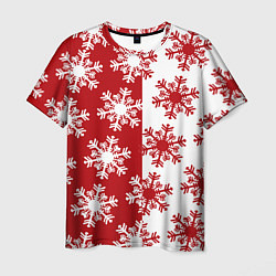 Мужская футболка Новогодние Снежинки 2022
