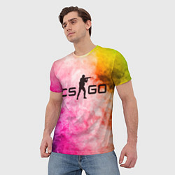 Футболка мужская Cs Go в разноцветном дыму, цвет: 3D-принт — фото 2