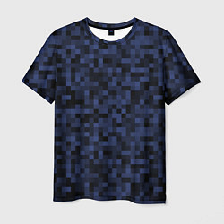 Мужская футболка Темная пиксельная абстракция