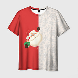 Мужская футболка Дед Мороз селфи