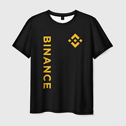 Футболка мужская БИНАНС ЛОГО КАРБОН BINANCE LOGO, цвет: 3D-принт