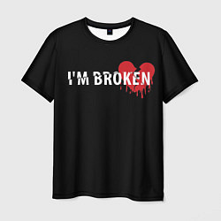 Футболка мужская Im broken с разбитым сердцем, цвет: 3D-принт