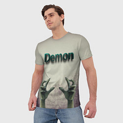 Футболка мужская Demon!, цвет: 3D-принт — фото 2