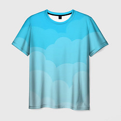 Мужская футболка Голубые облака