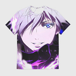 Футболка мужская Сатору Гото кастует заклинание, цвет: 3D-принт