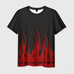 Мужская футболка Pixel Fire