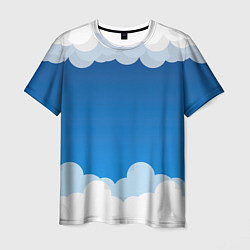 Футболка мужская Полёт в облаках, цвет: 3D-принт