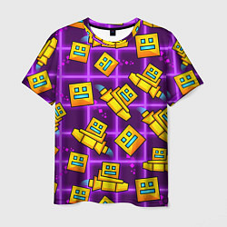 Мужская футболка Geometry Dash: Violet Space