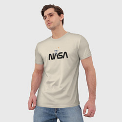 Футболка мужская NASA Космос - космонавт, цвет: 3D-принт — фото 2