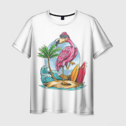 Мужская футболка Фламинго На Острове