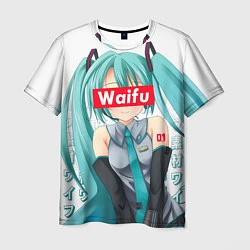 Футболка мужская Waifu - Hatsune Miku, цвет: 3D-принт