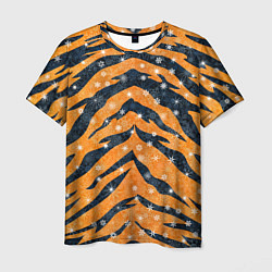 Мужская футболка Новогодняя шкура тигра