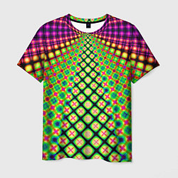 Мужская футболка Неоновая геометрия абстракция