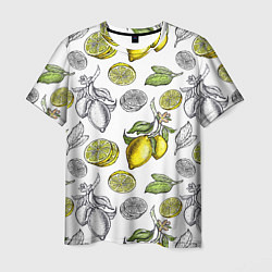 Мужская футболка Лимонный паттерн