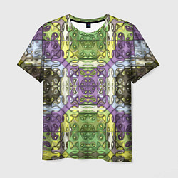 Мужская футболка Коллекция Фрактальная мозаика Фиолетово-зеленый
