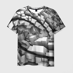 Мужская футболка Геометрическая объёмная абстракция