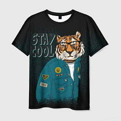 Мужская футболка Крутой фурри тигр