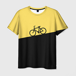 Мужская футболка Бегущий за велосипедом