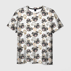 Мужская футболка Собака Мопс Pug