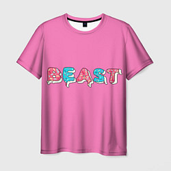 Мужская футболка Mr Beast Donut Pink edition