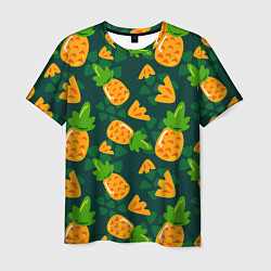 Мужская футболка Ананасы Много ананасов