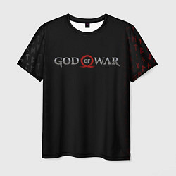 Мужская футболка GOD OF WAR LOGO, РУНЫ