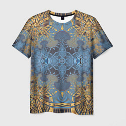 Мужская футболка Коллекция Фрактальная мозаика Желто-синий 292-6-n1