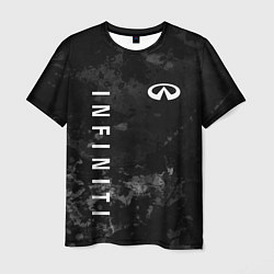 Мужская футболка Infiniti, Инфинити Черно серый фон